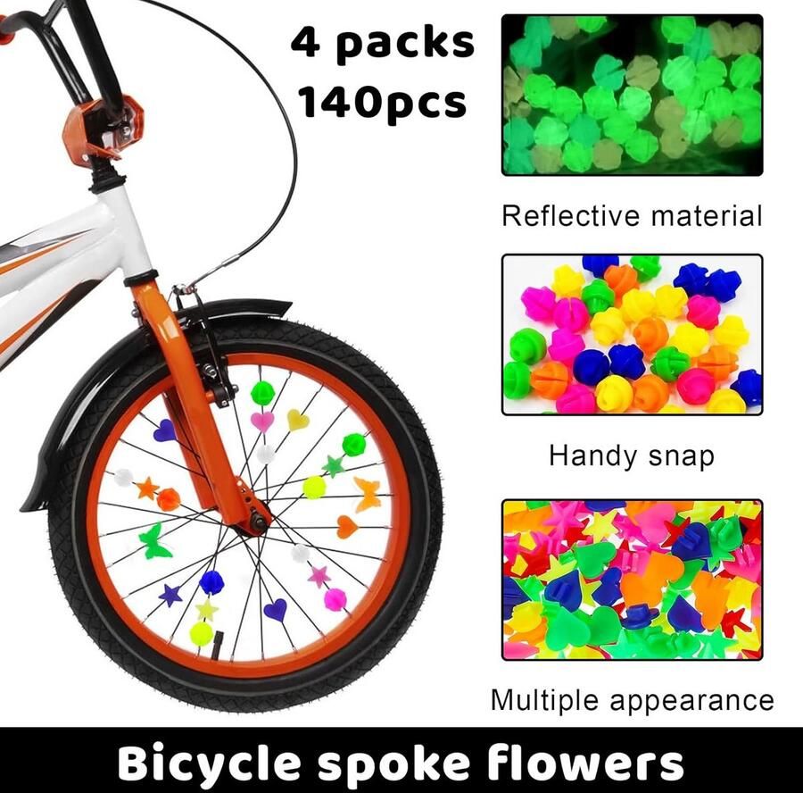 Spaakdecoraties Kinderfiets Fietswiel Accessoires Fiets Personaliseren Levendige Kleuren 120 Stuks Kleurrijk