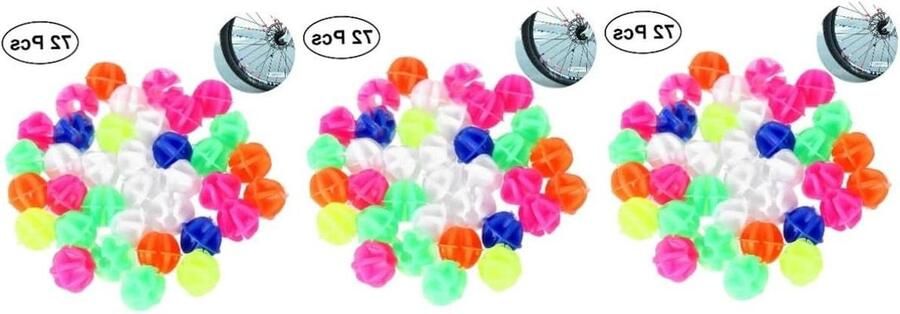 Spaakkralen Fiets Wieldecoratie Kinderfiets Fiets Versieren Eenvoudig Clip-On Ontwerp 216 Stuks Mix Kleur