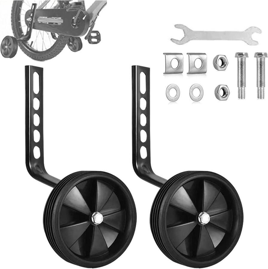 Stabilisatoren voor kinderfiets set van 2 trainingswielen voor kinderen fietsstabilisatoren voor kinderfiets 12 14 16 18 20 inch enkele snelheid
