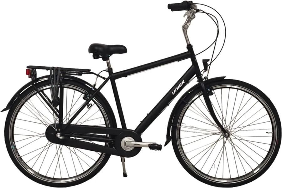Stadsfiets Uniek Heren N3 50cm 28'' Mat Zwart