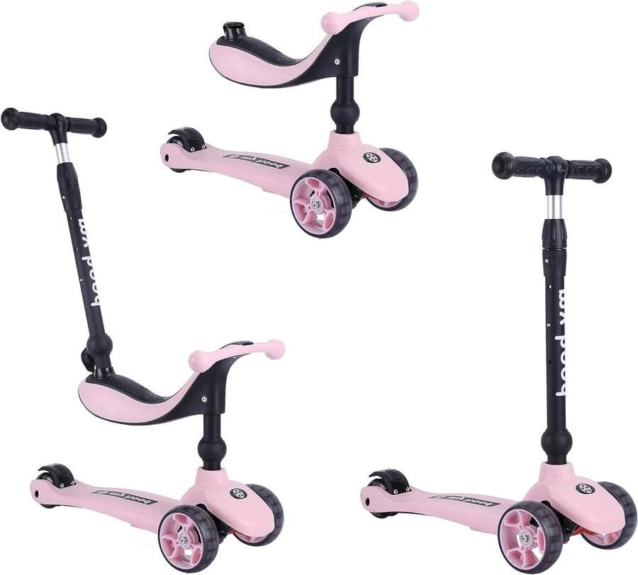 Stepfiets Loopfiets Kinderen Buiten Spelen Gevuld Stuur 2 Wielen Roze