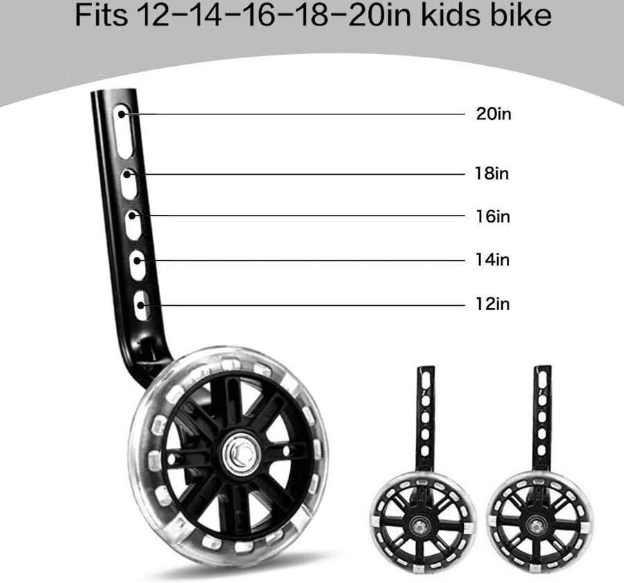 Steunwielen fietssteunwielen kinderfiets Fiets Hulpwielen Volwassenen Zwart Hulpfiets Kinderfiets Geschikt voor alle leeftijden Meerdere kleuren Sterk en duurzaam