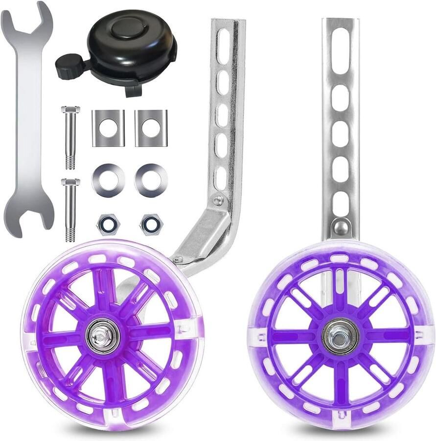 Steunwielen voor kinderfiets flikkerend geschikt voor 12 14 16 18 inch fietsen met gemakkelijke installatie