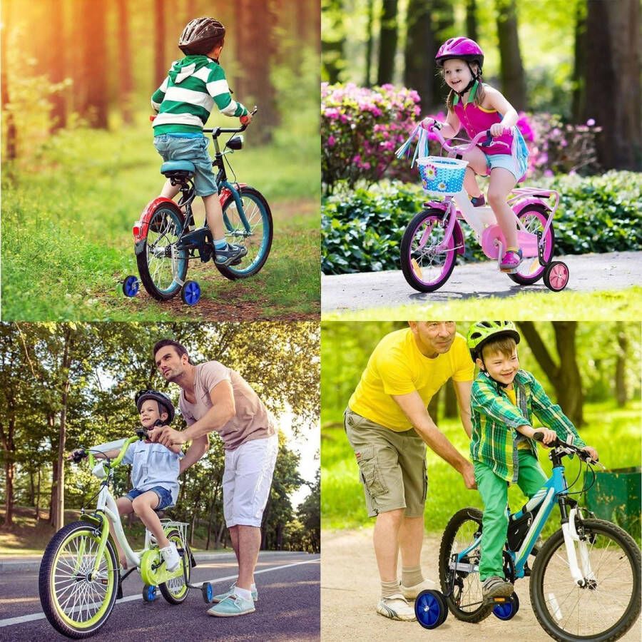Fietssteunwielen voor kinderen hulpwielen voor kinderfiets fietstrainingswielen zijwieltjes voor kinderfiets kindersteunwielen