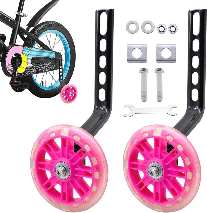 Steunwielen voor Kinderfietsen 12 14 16 18 20 Inch Roze