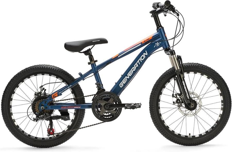 Stoere 20 inch kinder mountainbike blauw met 21 versnellingen