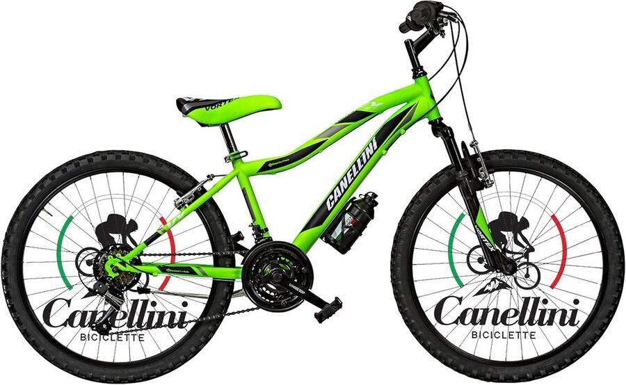 Stoere 24 inch Kinderfiets Mountainbike (MTB) voor en