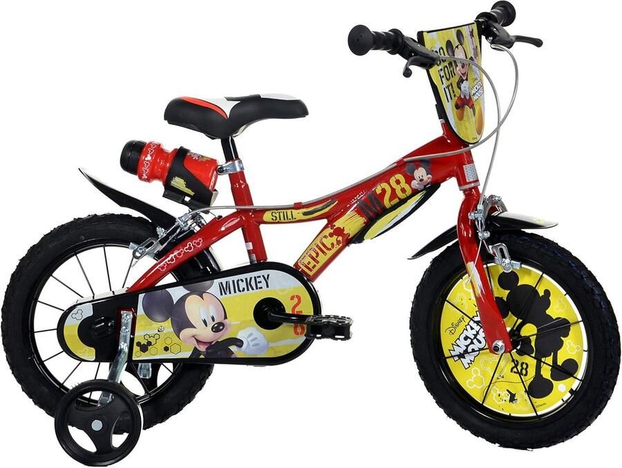 Stoere Kinderfiets Jongens 14 Inch Rood met Zijwielen