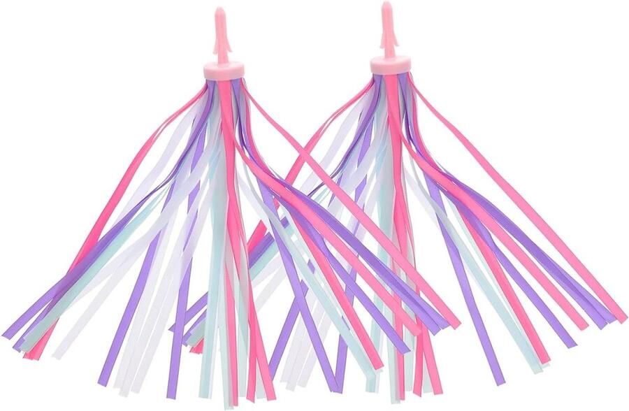 Stuurkwastjes Kinderfiets Fietsstreamers Scooter Fiets Versieren Eenvoudige Installatie 30x3.2x1cm Paars