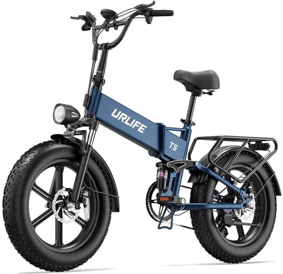 T5 E-Bike 20 inch 128km actieradius 750W motor blauw