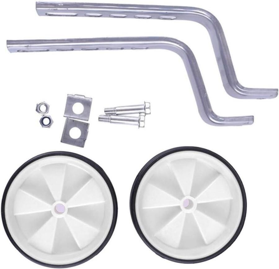 Trainingswiel Kinderfiets Zijwieltjes Fiets Fietsen Leren Universele Pasvorm 12-20 Inch Wit