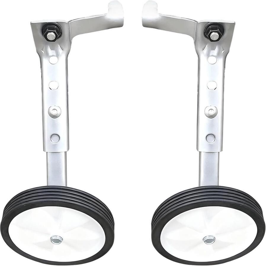 Trainingswielen Fiets Zijwielen Kinderfiets Leren Fietsen Verstelbaar & Stevig 16-24 inch Zilver