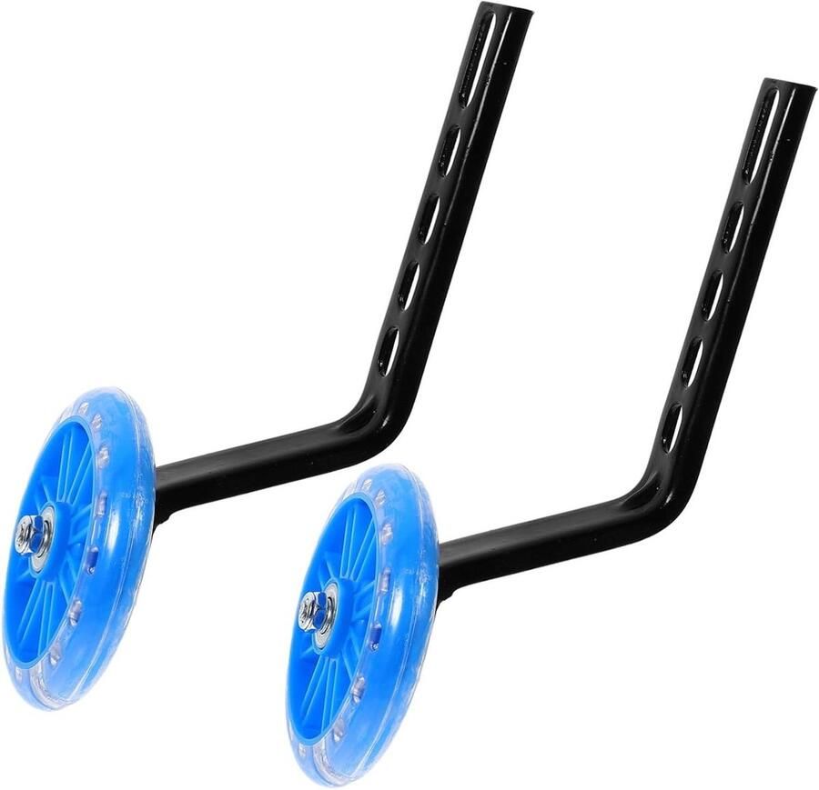 Trainingswielen Fiets Zijwieltjes Kinderfiets Leren Fietsen Versterkt Stabiliteitsontwerp 10.50X10.50X2.00CM Blauw