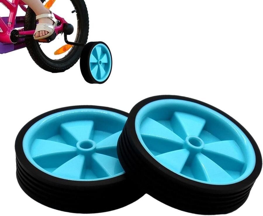 Trainingswielen Kinderfiets Hulpwielen Fiets Leren Fietsen Universele Pasvorm 2 Stuks Blauw