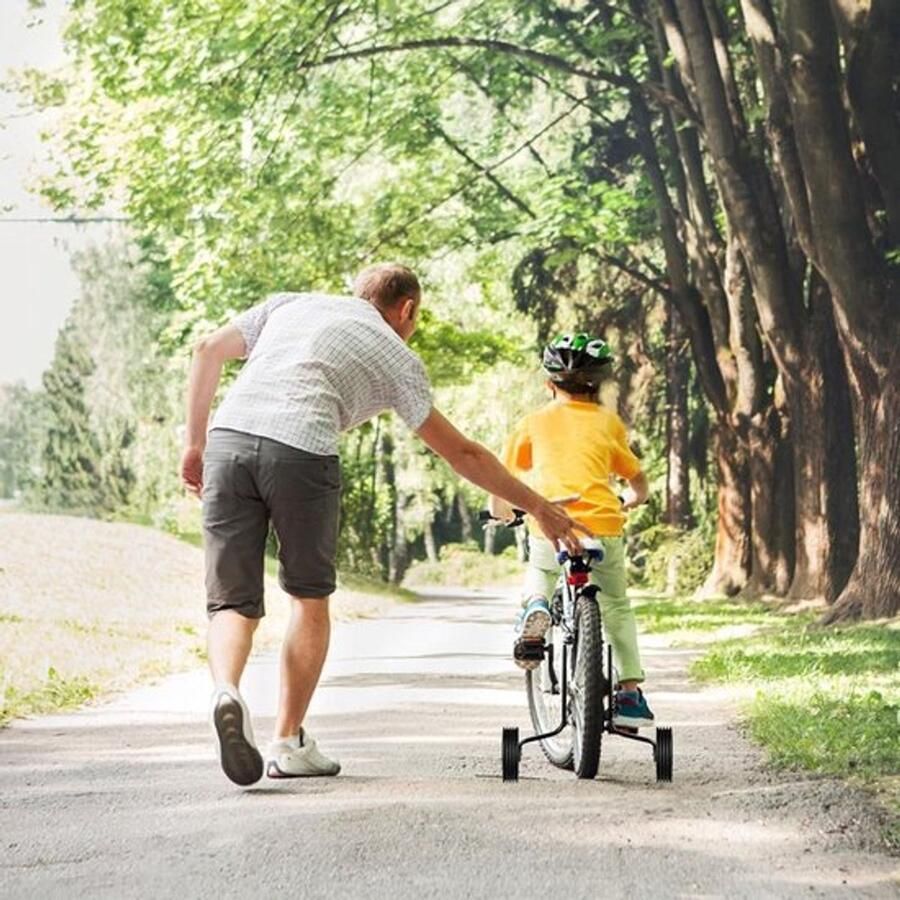 Trainingswielen voor kinderfiets Stabilisatoren Set van 2 Geschikt voor 12 14 16 18 20 inch Enkele snelheid