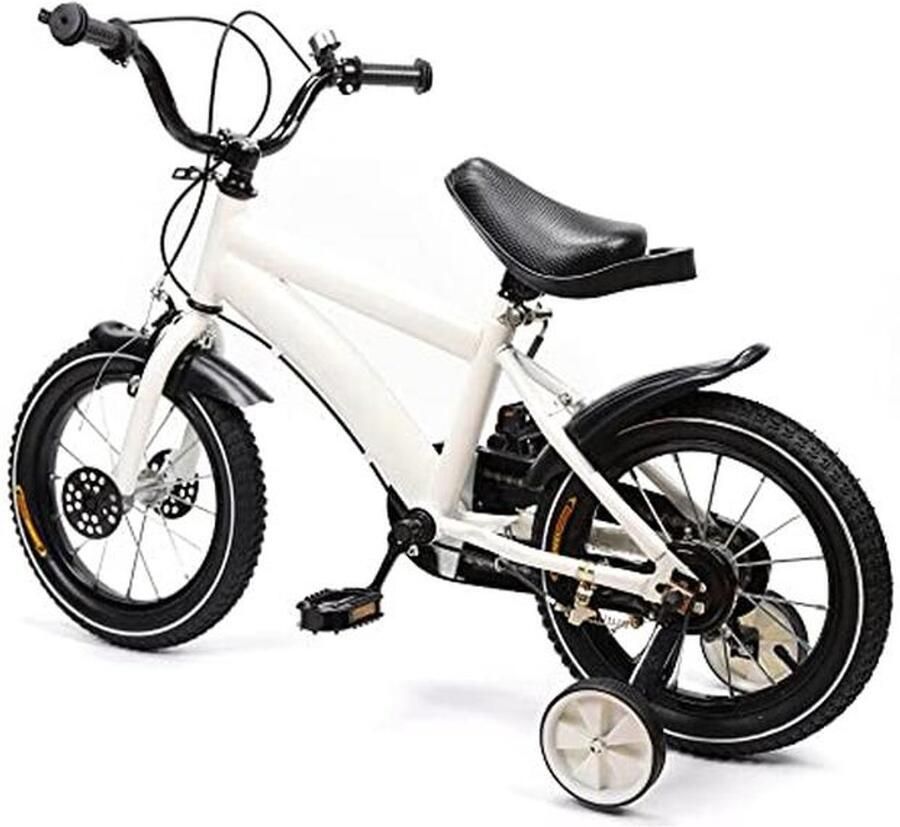 Uniseks Kinderfiets 14 Koolstofstalen Frame met Steunwielen voor Kinderen van 3 tot 6 Jaar