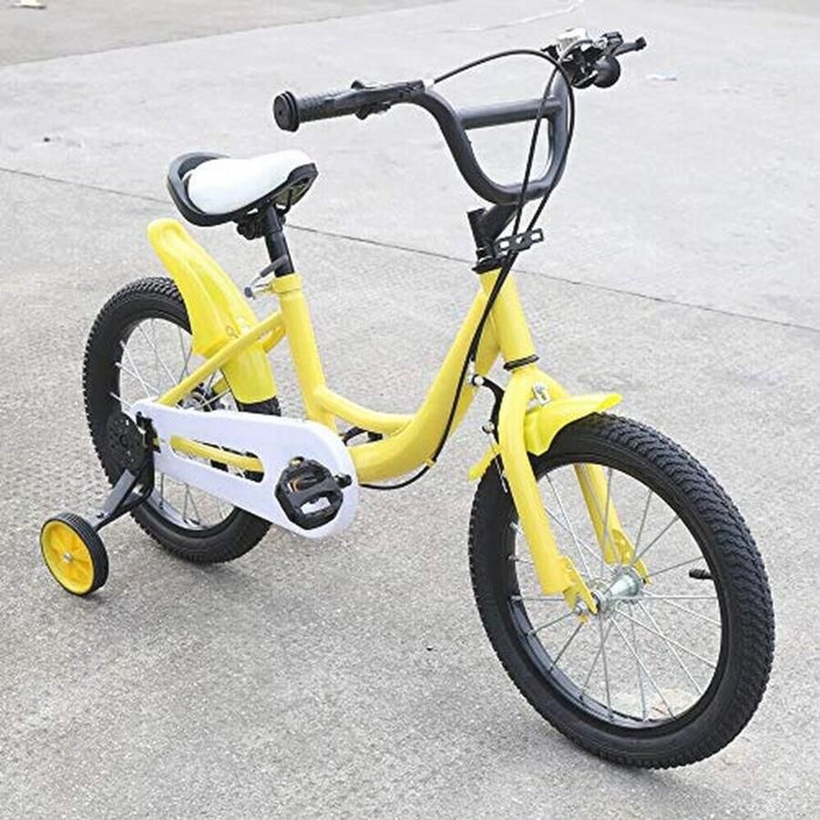 Uniseks Kinderfiets 16 Inch met Hulpwielen in Drie Kleuren