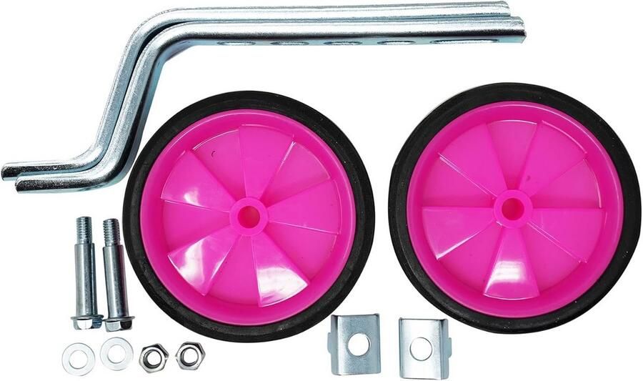 Universele Kinderfiets Zijwieltjes Stabilisatoren voor 12 tot 20 Inch Fietsen Eenvoudig te Monteren Roze