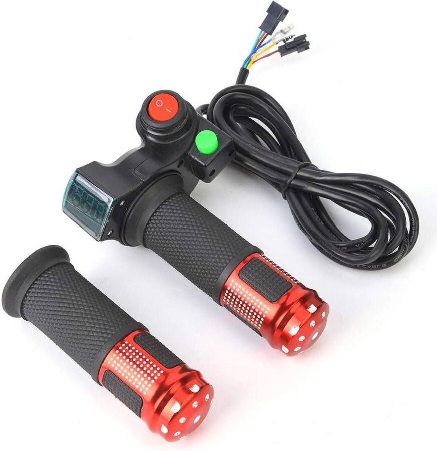 Universele LED Spanning Display Twist Gasklep voor E-Bike 1 Paar 12-99V Ebike Scooter