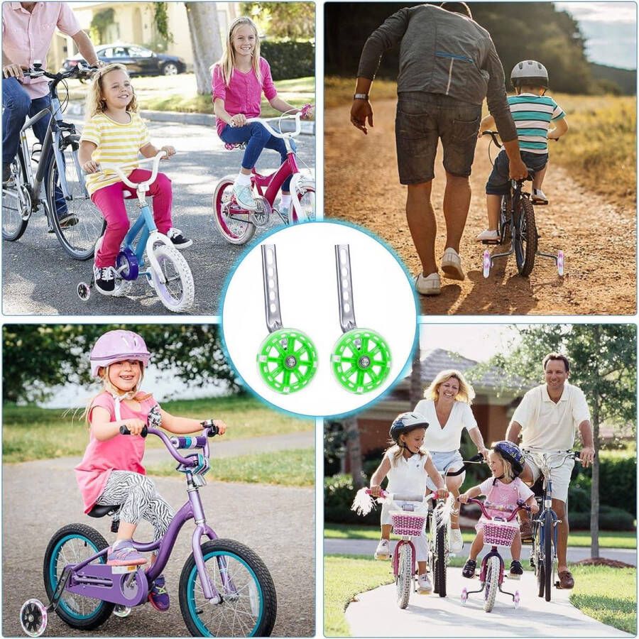 Universele steunwielen voor kinderfietsen (12 14 16 18 inch) met flikkerende verlichting