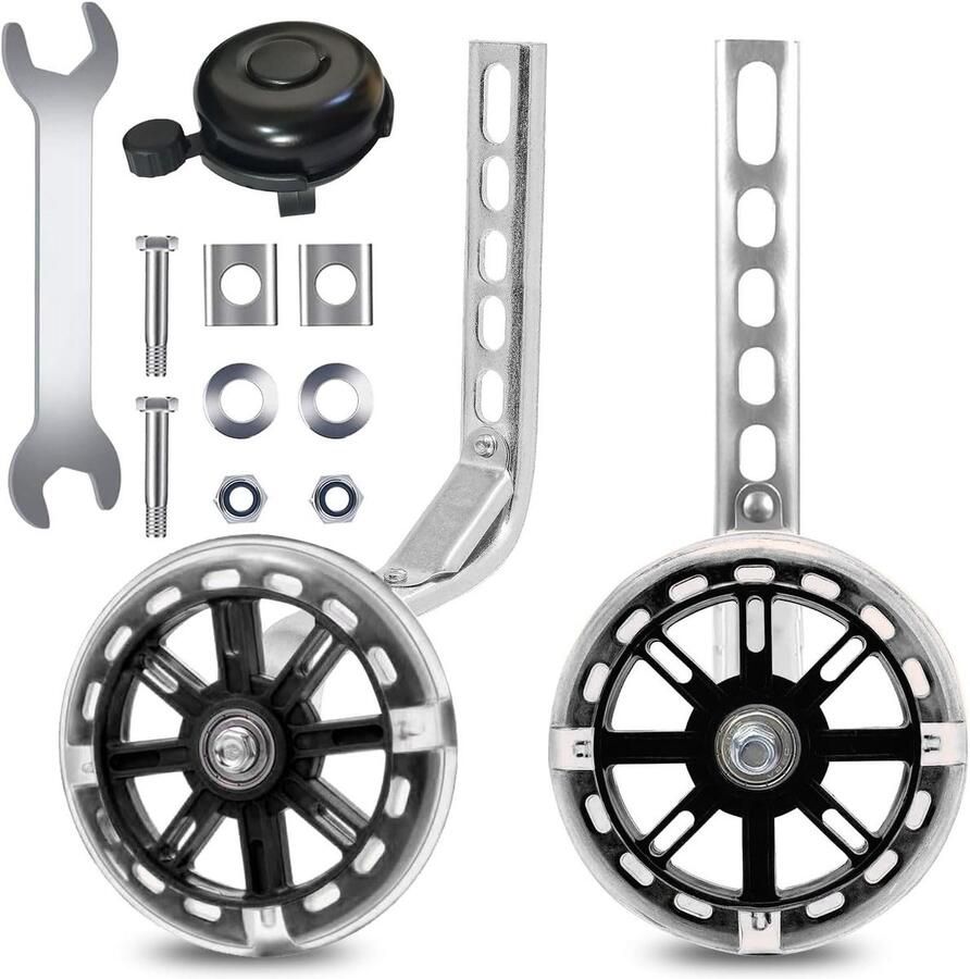 Universele zijwieltjes voor kinderfietsen Kindersteunwielen voor stabiliteit 2 stuks