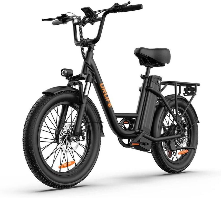 Urlife E20 E-Bike 20 inch 80km actieradius-250W motor Shi o 7 versnellingen zwart