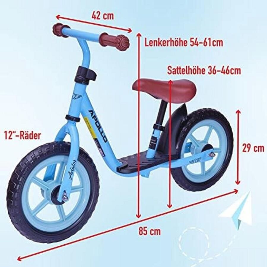 Veilige en Lichtgewicht Kinderloopfiets 12 inch Ergonomische en Robuuste Loopfiets voor Peuters - Foto 2