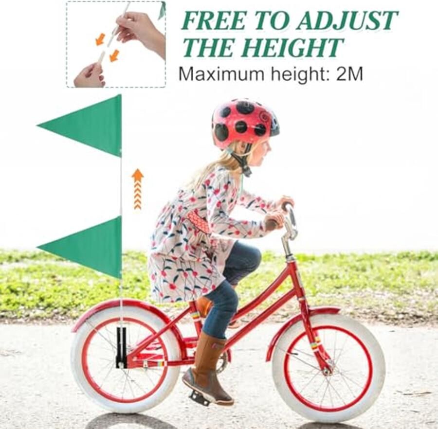 Veiligheidswimpel voor Kinderfiets 190 cm
