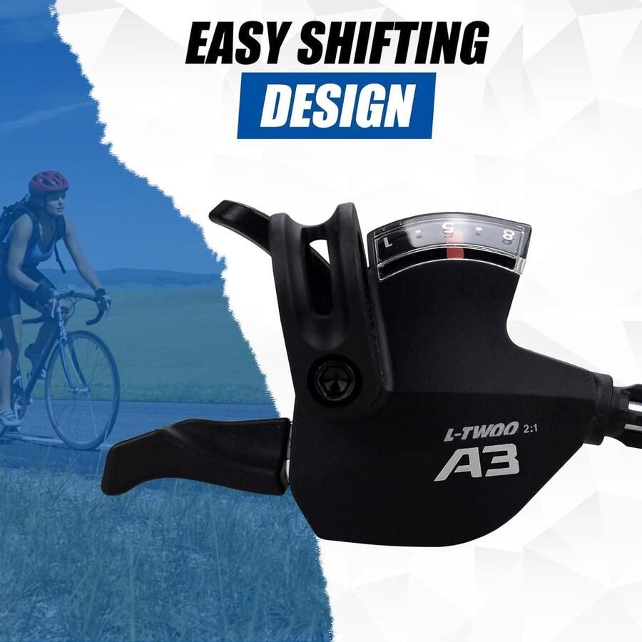 Versnellingshendel set 3 x 6 7 8 versnellingen MTB en trekking fiets eenvoudige installatie soepel schakelen ShopVlot