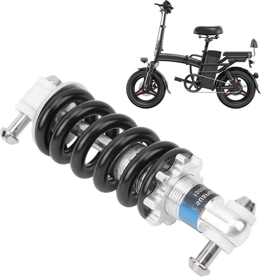 Verstelbare Fiets Schokdemper voor Mountainbike 150 mm en 300 LBS Stalen Veer Vervangingsonderdelen voor Elektrische en Normale Fietsen