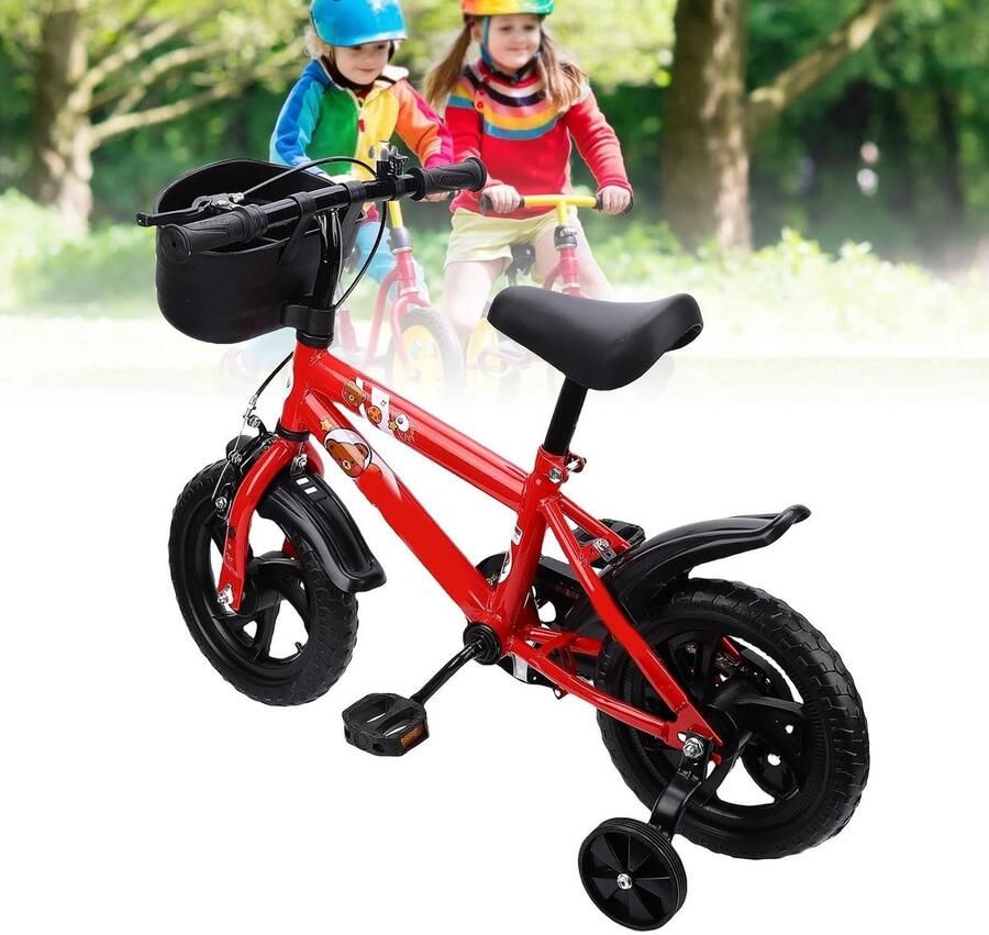 Verstelbare Hoogte Kinderfiets 12 Inch voor en van 3 tot 6 Jaar Lichtgewicht en Duurzaam Ontwerp