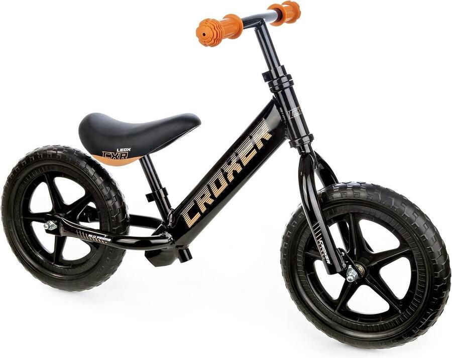 Loopfiets Kinderen Peuterfiets Meisjes Motorische Ontwikkeling Ultralicht Aluminium 12 Inch Wielen Zwart