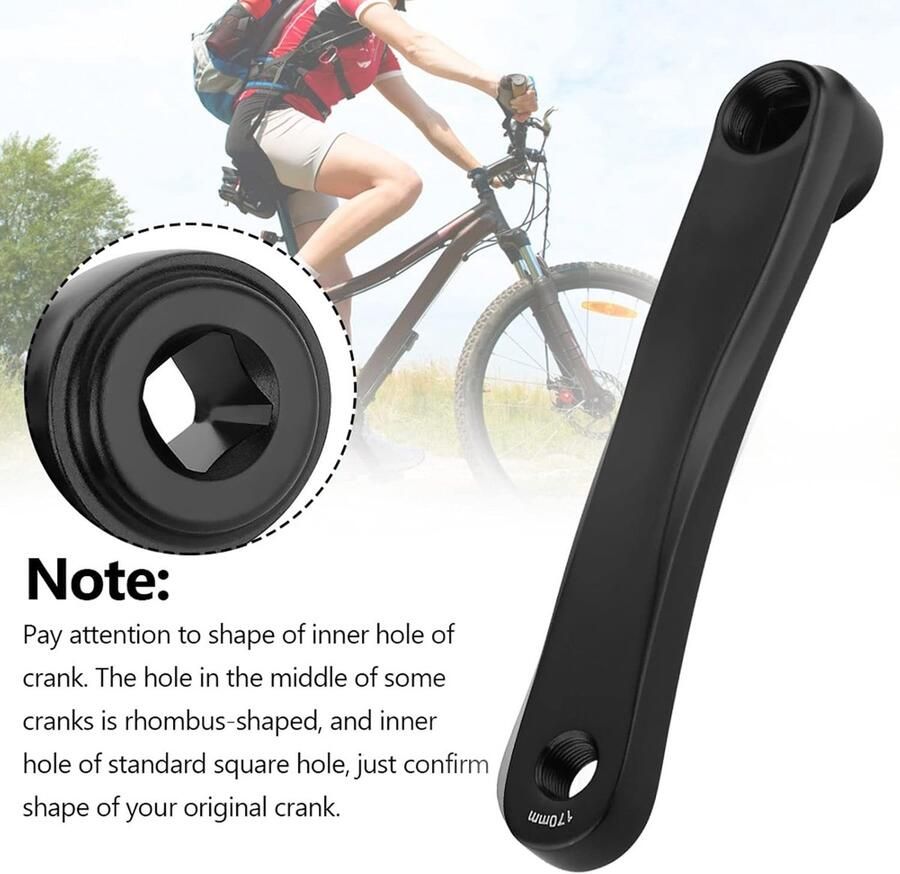 Vervangende Crankarm 170mm van Aluminium voor MTB en Racefietsen Links Lichtgewicht en Duurzaam