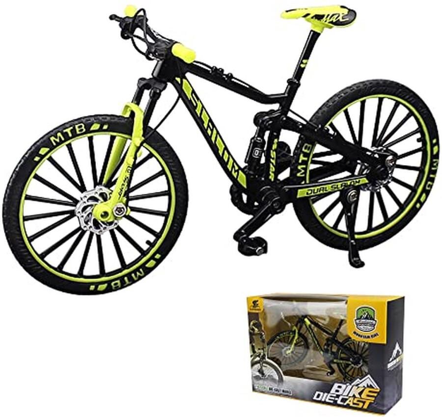Vinger fiets model Mini mountainbike Decoratie en spel Gedetailleerd ontwerp 17.5 x 10 cm Groen