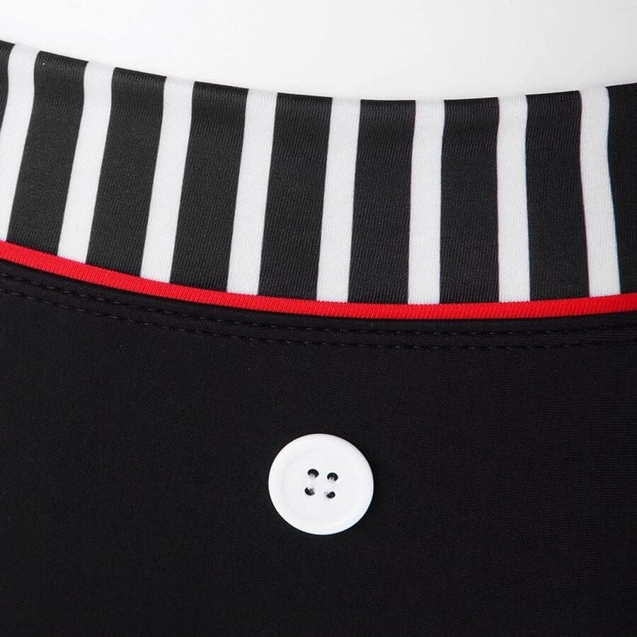 Vintage push-up bikini retro rockabilly stijl zwart rood wit maten S