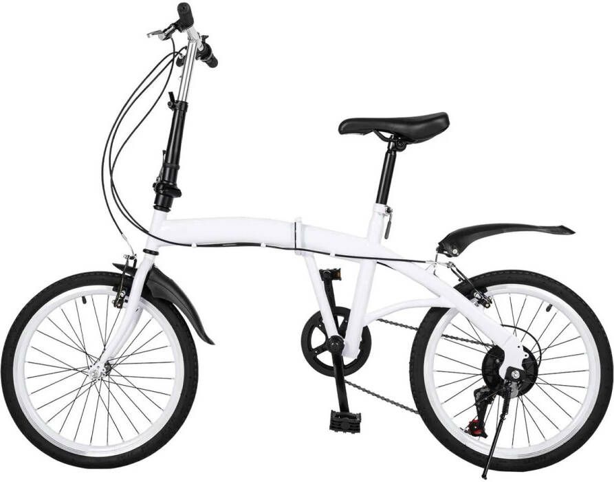 VirtuBuy Vouwfiets Volwassenen Fiets Draagbaar 6 Versnellingen Anti-slip Handvat 20 inch