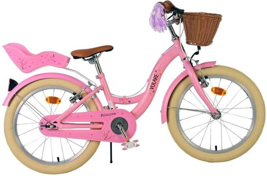 Volare Blossom Kinderfiets Meisjes 18 inch Roze Twee handremmen