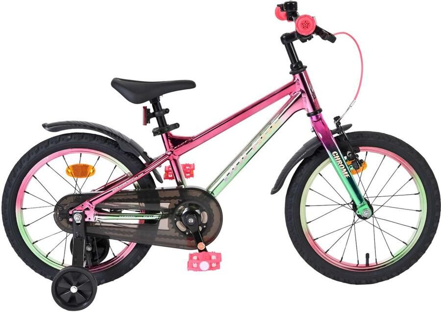 Volare Chrome Kinderfiets Meisjes 16 inch Roze Groen