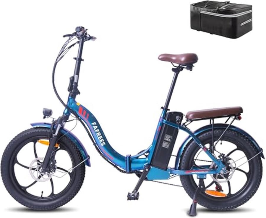 Vouwbare fatbike dames e-bike 20 inch met krachtige 250W motor en 36V 18Ah accu