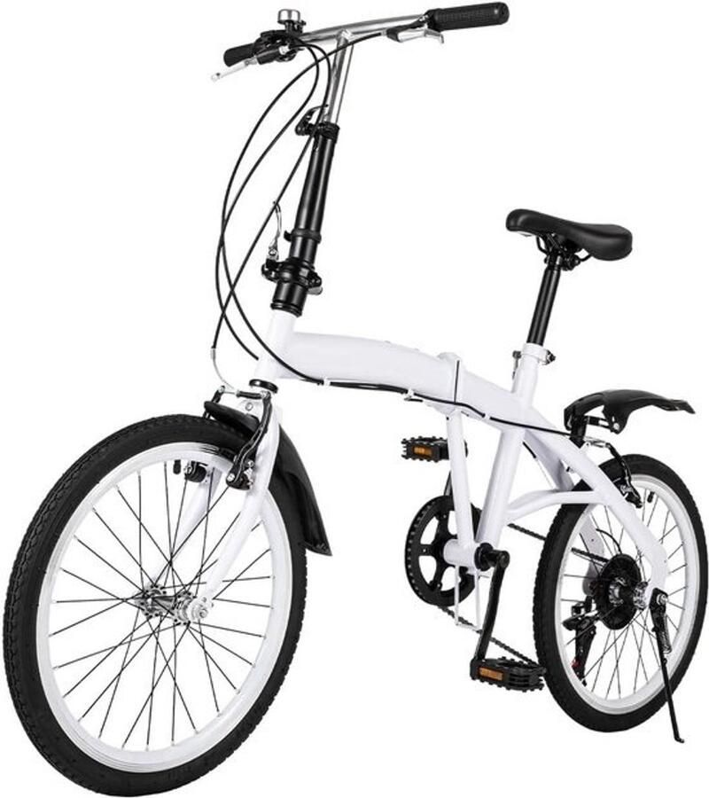 Vouwfiets 20 inch met 6 versnellingen schijfrem en verstelbaar zadel voor en
