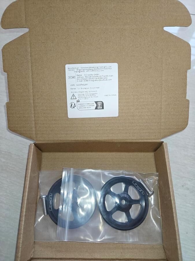 Vouwfiets easy wiel 60mm aluminiumlegering zwart geschikt voor brompton 2 stuks Vemera