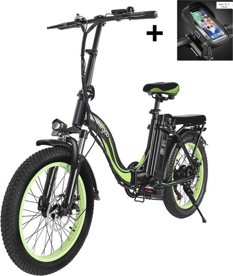 Windgoo E20 Elektrische Vouwfiets – Rijklaar Geleverd Smart-app 20 Inch 250W Motor 7 Versnellingen 75 km Actieradius Mechanische Schijfremmen Zwart - Foto 3