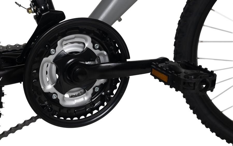 WYLD Full-suspension mountainbike ATB voor kinderen – 24 inch Zodiac (grijs) – 18 versnellingen – Framemaat 38 cm