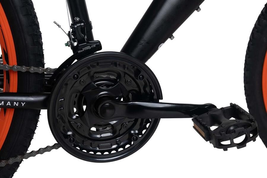 WYLD Fully Mountainbike 26 Bliss – Zwart Oranje – 21 versnellingen – Framemaat 47 cm