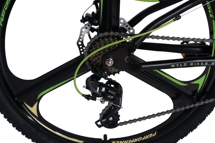 WYLD Mountainbike Fully 26'' Bliss schwarz-grün 21 Gänge RH 47 cm Magnesium-Laufräder