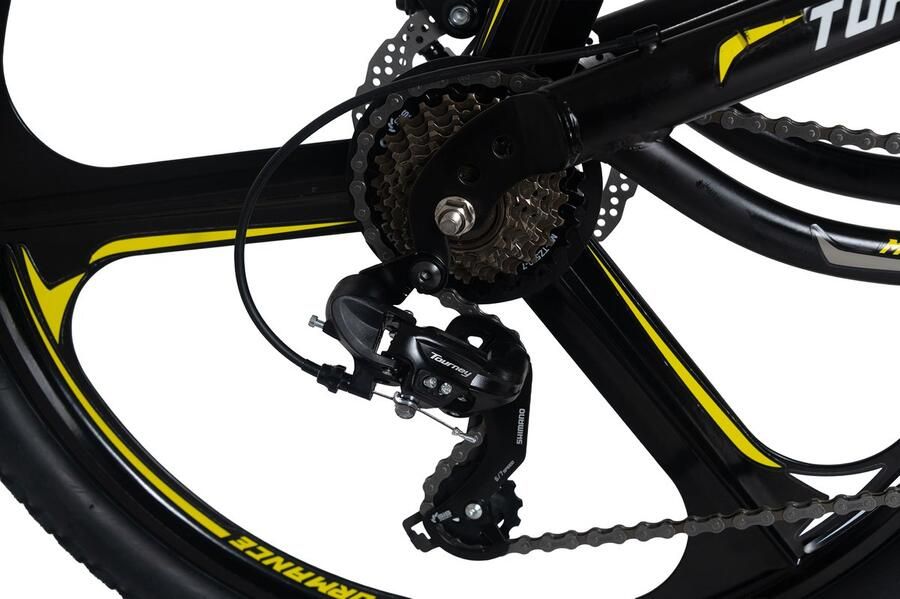 WYLD mountainbike Fully 26'' Topspin zwart-geel RH 51 cm