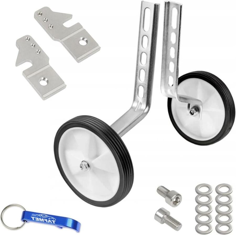 Zijwieladapter Kinderfiets Steunwielhouder Fiets Leren Fietsen Roestvrij Staal 40 x 15 x 10 cm Zilver