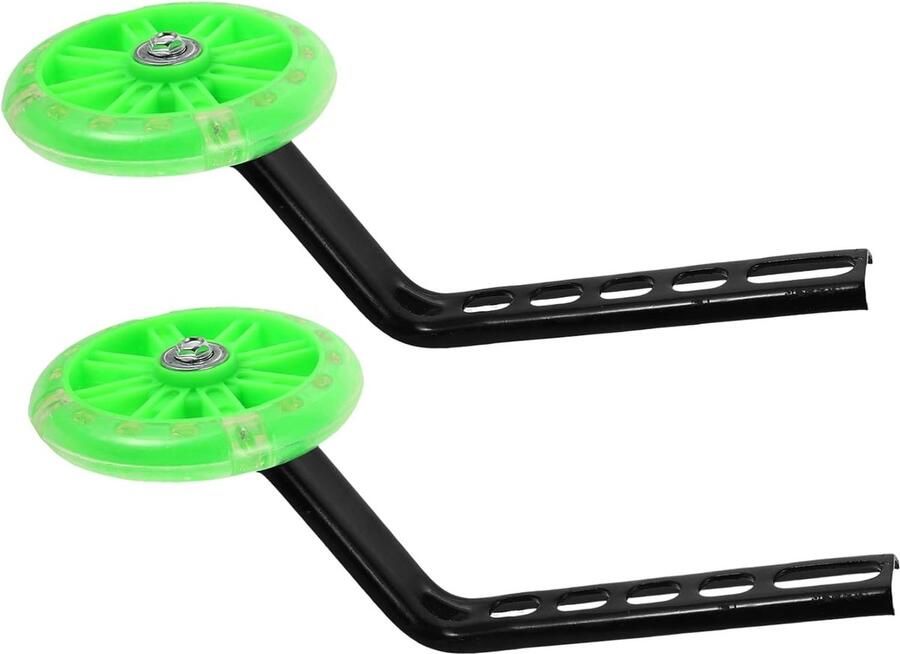Zijwieltjes Fiets Hulpwielen Kinderfiets Fietsen Leren Stevige Constructie 28 cm Lengte Groen