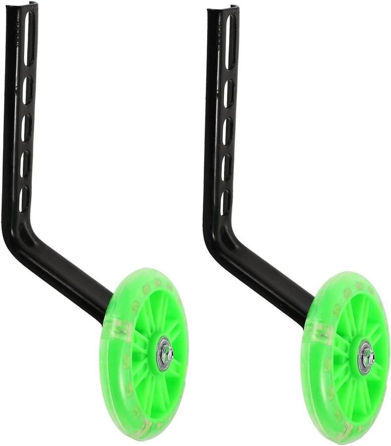 Zijwieltjes Kinderfiets Hulpwielen Fiets Leren Fietsen Verstevigd Stabiliteit 28 x 10 x 10 cm Groen