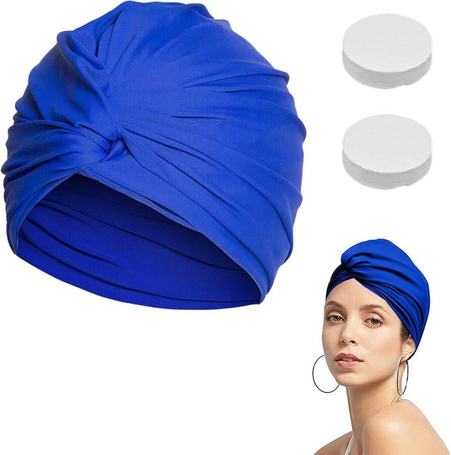 Zwemmuts met oorbescherming en antislip voor dames Retro design voor lang en kort haar